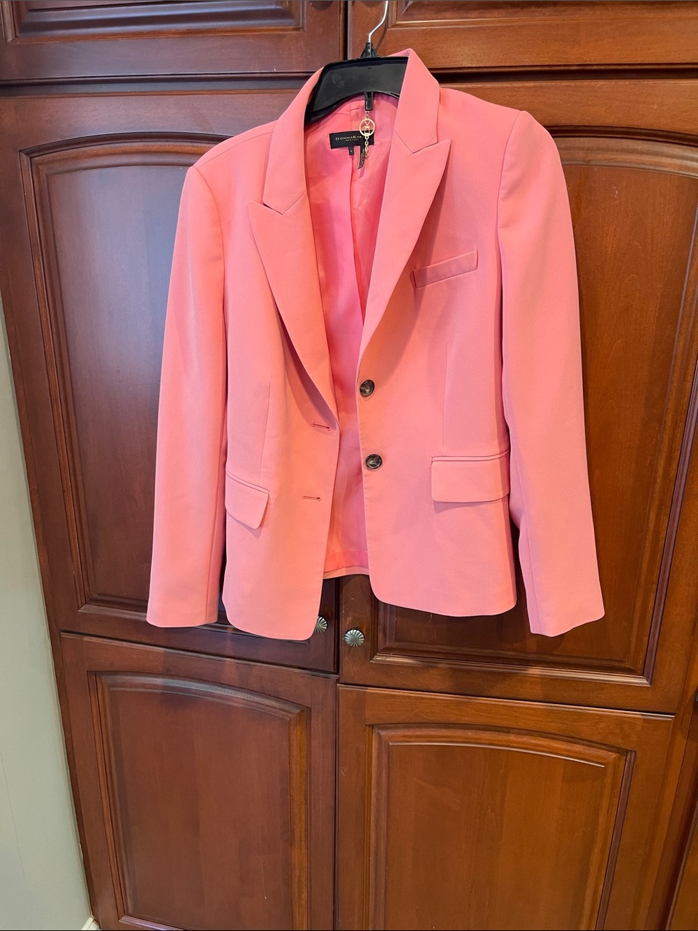 Donna Karan Coral Pink Tailored Blazer